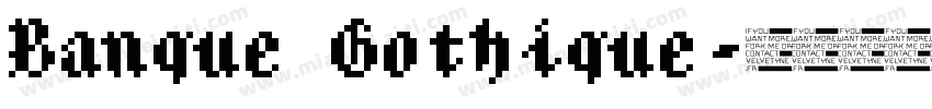 Banque Gothique字体转换